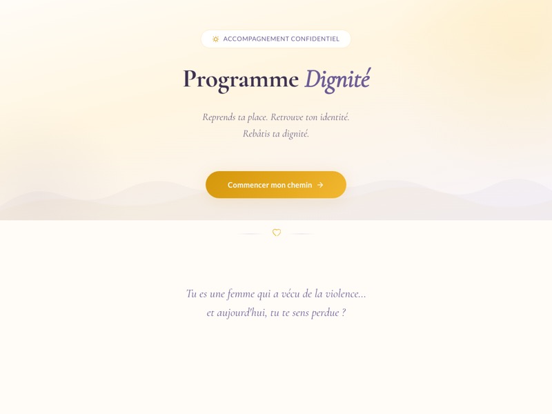 Capture d'écran du site natachalaplante.com — landing page coaching