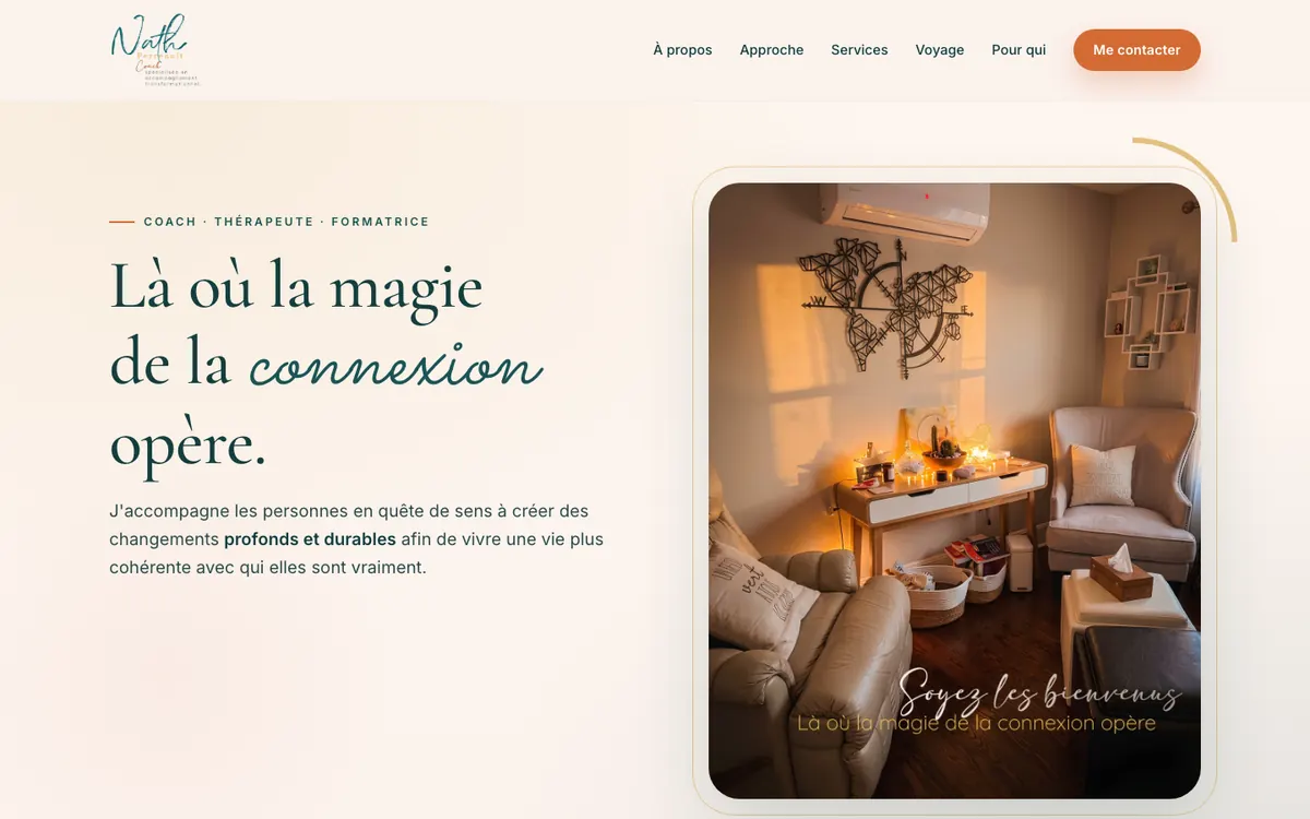 Page d'accueil du site Nath Perreault
